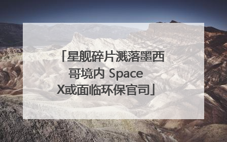 星舰碎片溅落墨西哥境内 SpaceX或面临环保官司