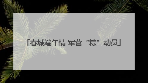 春城端午情 军营“粽”动员