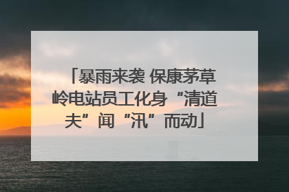 暴雨来袭 保康茅草岭电站员工化身“清道夫”闻“汛”而动