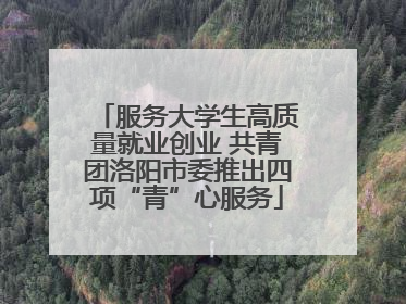 服务大学生高质量就业创业 共青团洛阳市委推出四项“青”心服务