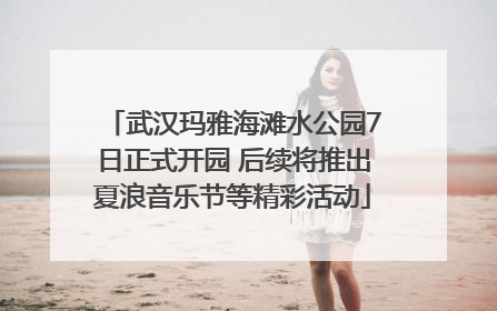 武汉玛雅海滩水公园7日正式开园 后续将推出夏浪音乐节等精彩活动