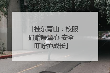 桂东青山：校服捐赠暖童心 安全叮咛护成长