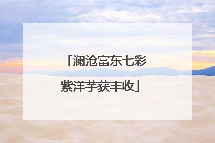 澜沧富东七彩紫洋芋获丰收