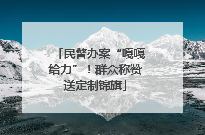 民警办案“嘎嘎给力”！群众称赞送定制锦旗