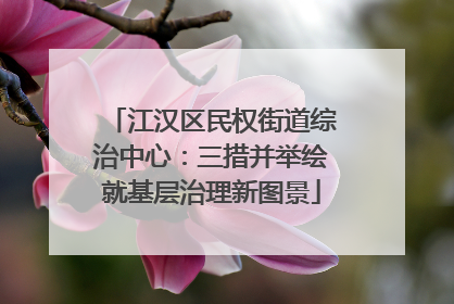 江汉区民权街道综治中心：三措并举绘就基层治理新图景