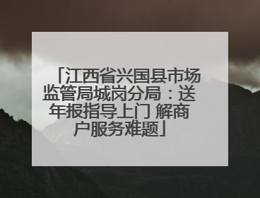 江西省兴国县市场监管局城岗分局：送年报指导上门 解商户服务难题