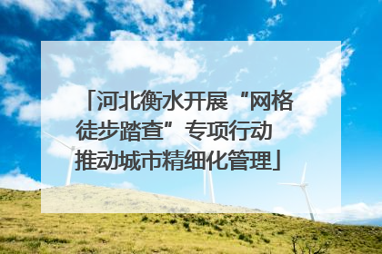 河北衡水开展“网格徒步踏查”专项行动 推动城市精细化管理