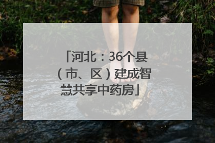 河北：36个县（市、区）建成智慧共享中药房
