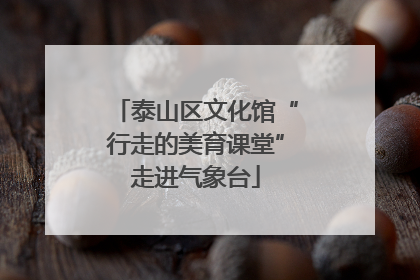 泰山区文化馆“行走的美育课堂”走进气象台