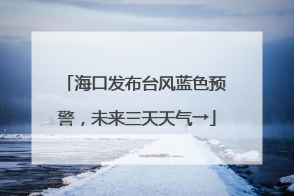 海口发布台风蓝色预警，未来三天天气→