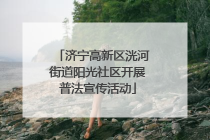 济宁高新区洸河街道阳光社区开展普法宣传活动