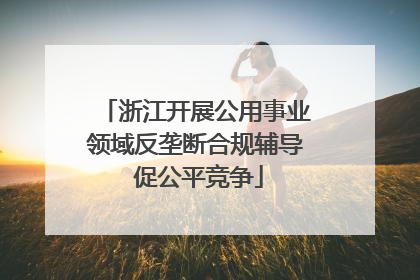 浙江开展公用事业领域反垄断合规辅导 促公平竞争
