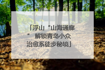 浮山“山海通廊” 解锁青岛小众治愈系徒步秘境