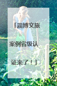 淄博文旅案例省级认证来了！