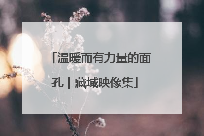 温暖而有力量的面孔｜藏域映像集