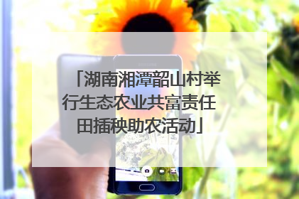 湖南湘潭韶山村举行生态农业共富责任田插秧助农活动