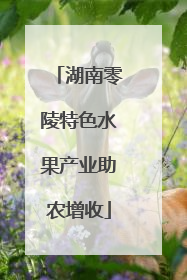 湖南零陵特色水果产业助农增收