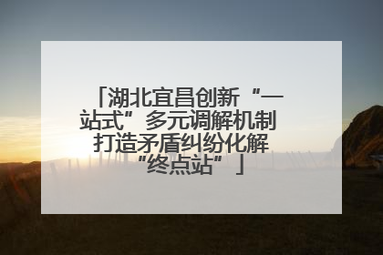 湖北宜昌创新“一站式”多元调解机制 打造矛盾纠纷化解“终点站”