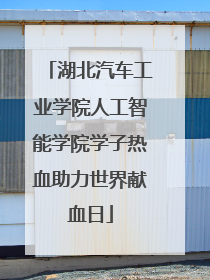 湖北汽车工业学院人工智能学院学子热血助力世界献血日