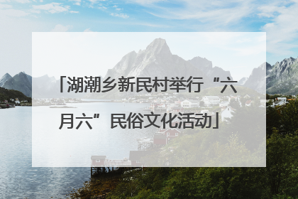 湖潮乡新民村举行“六月六”民俗文化活动