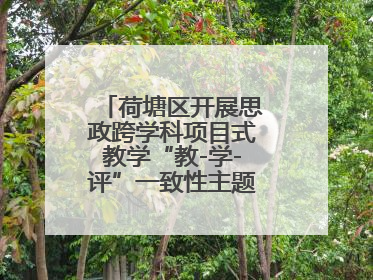 荷塘区开展思政跨学科项目式教学“教-学-评”一致性主题课例研讨活动
