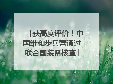 获高度评价！中国维和步兵营通过联合国装备核查