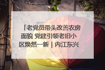 老党员带头改善农房面貌 党建引领老旧小区焕然一新｜内江东兴“红”在哪？④