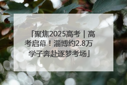 聚焦2025高考｜高考启幕！淄博约2.8万学子奔赴逐梦考场