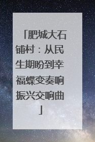 肥城大石铺村：从民生期盼到幸福蝶变奏响振兴交响曲