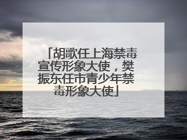 胡歌任上海禁毒宣传形象大使，樊振东任市青少年禁毒形象大使