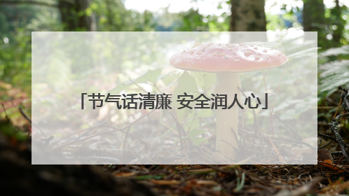 节气话清廉 安全润人心