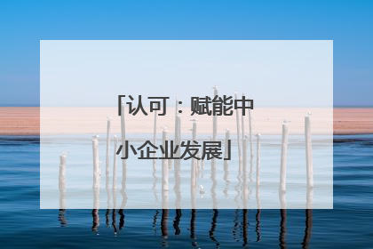 认可：赋能中小企业发展
