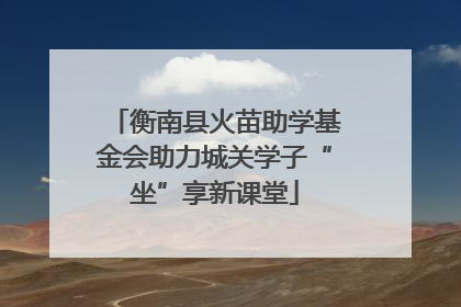 衡南县火苗助学基金会助力城关学子“坐”享新课堂