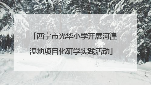 西宁市光华小学开展河湟湿地项目化研学实践活动