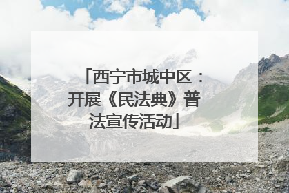 西宁市城中区：开展《民法典》普法宣传活动