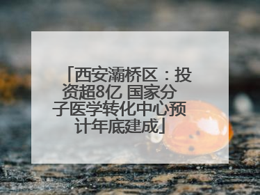 西安灞桥区：投资超8亿 国家分子医学转化中心预计年底建成