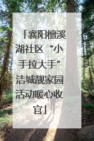 襄阳檀溪湖社区“小手拉大手”洁城靓家园活动暖心收官