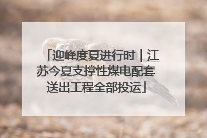 迎峰度夏进行时｜江苏今夏支撑性煤电配套送出工程全部投运