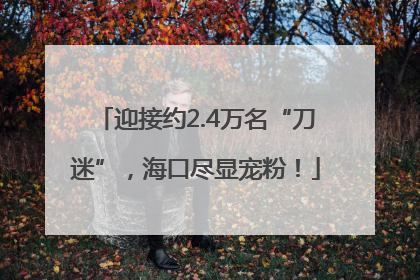 迎接约2.4万名“刀迷”，海口尽显宠粉！
