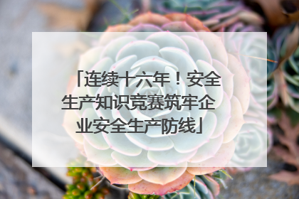 连续十六年！安全生产知识竞赛筑牢企业安全生产防线