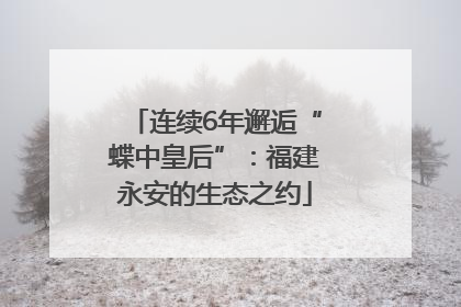 连续6年邂逅“蝶中皇后”：福建永安的生态之约
