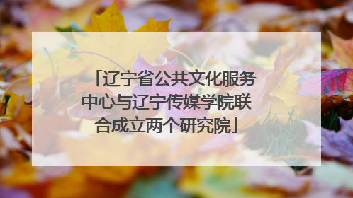 辽宁省公共文化服务中心与辽宁传媒学院联合成立两个研究院