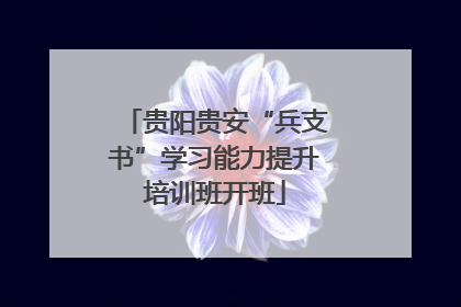 贵阳贵安“兵支书”学习能力提升培训班开班