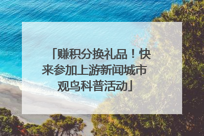 赚积分换礼品！快来参加上游新闻城市观鸟科普活动