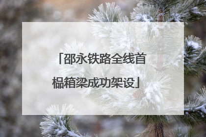 邵永铁路全线首榀箱梁成功架设