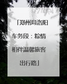 郑州局洛阳车务段：粽情相伴温馨旅客出行路