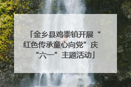 金乡县鸡黍镇开展“红色传承童心向党”庆“六一”主题活动