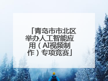 青岛市市北区举办人工智能应用（AI视频制作）专项竞赛