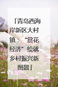 青岛西海岸新区大村镇：“赏花经济”绘就乡村振兴新图景