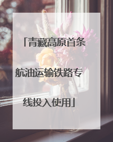 青藏高原首条航油运输铁路专线投入使用